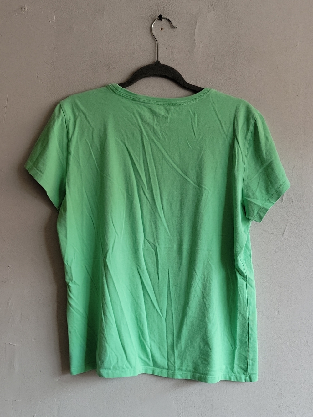 Women's size large Life Is Good green cotton Crusher tee t-shirt w/flip-flops - Picture 6 of 7